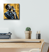 Music themed wrapped canvas art for home decor.